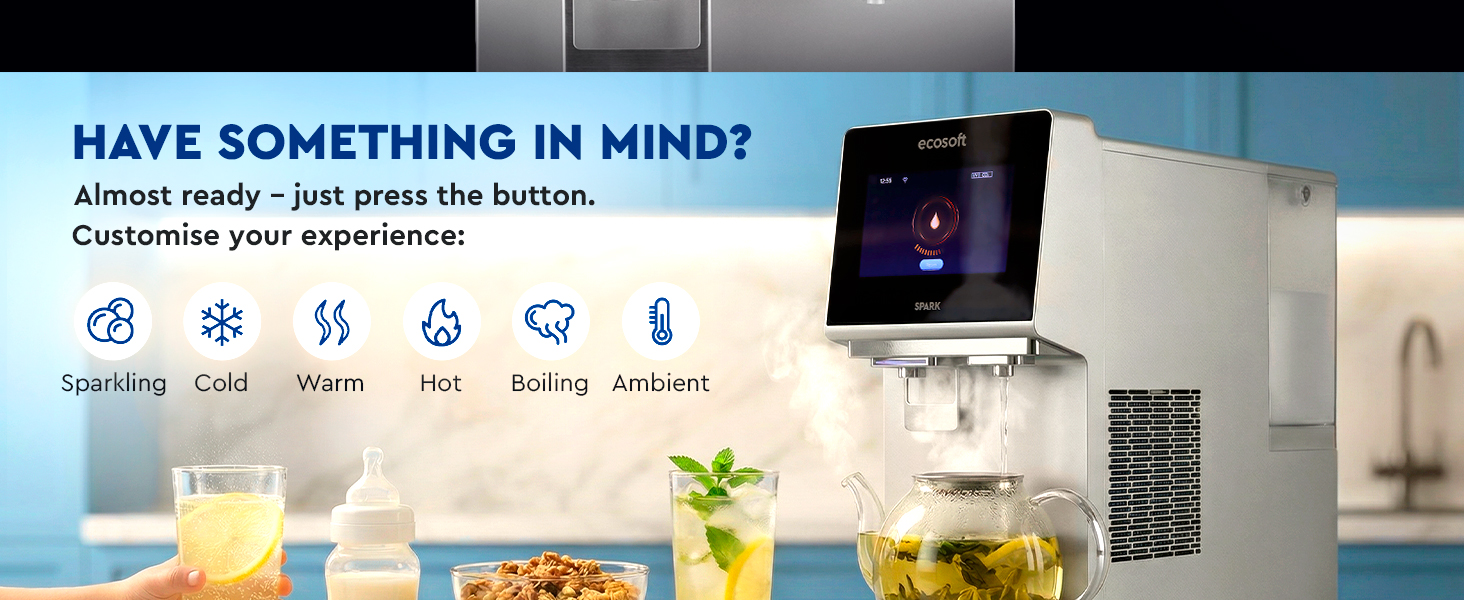 Le distributeur d’eau pétillante intelligent Ecosoft SPARK